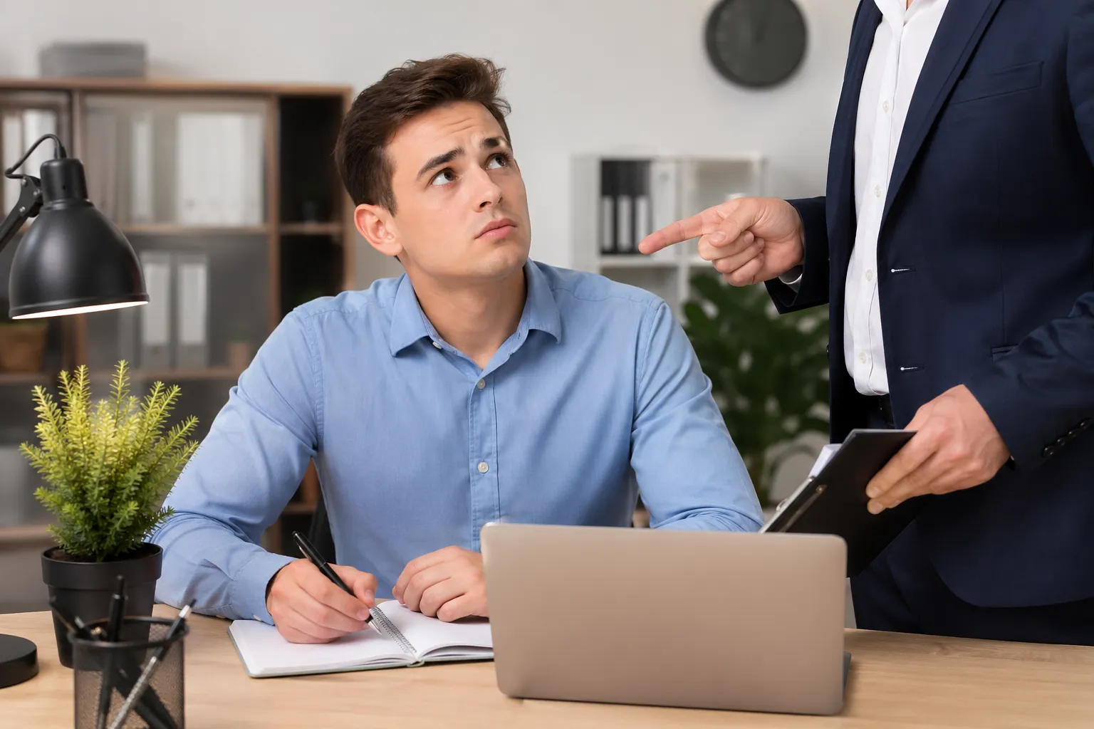 Een zelfstandige professional werkt naast een leidinggevende, terwijl de grens tussen vrijheid en gezag onduidelijk blijft.