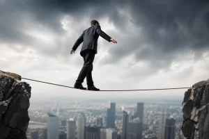 Een zelfstandige balanceert tussen vrijheid en onzekerheid, met schijnzelfstandigheid als verborgen risico.